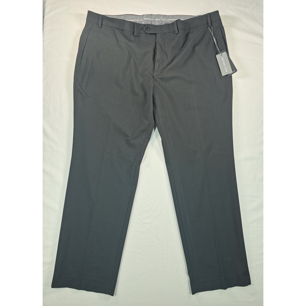 Michael Kors Mens Marvin Dress Pants 44x30 Black Stretch Business Casual NWT - Picture 2 of 9